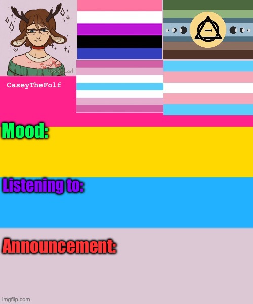 High Quality CaseyTheFolf Announcement Temp Blank Meme Template