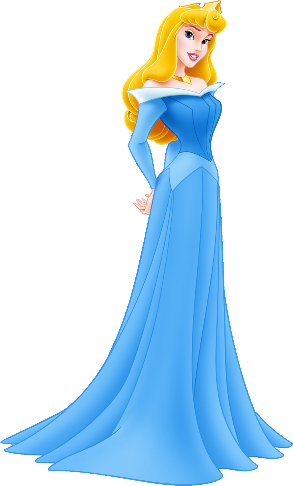 Princess Aurora Wearing Her Blue Dress Blank Meme Template