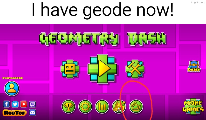I have geode now! | made w/ Imgflip meme maker
