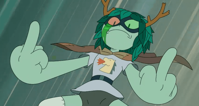 Huntress Wizard middle finger Blank Meme Template