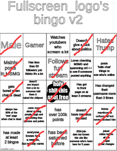 fullscreens bingo v2 | image tagged in fullscreens bingo v2 | made w/ Imgflip meme maker
