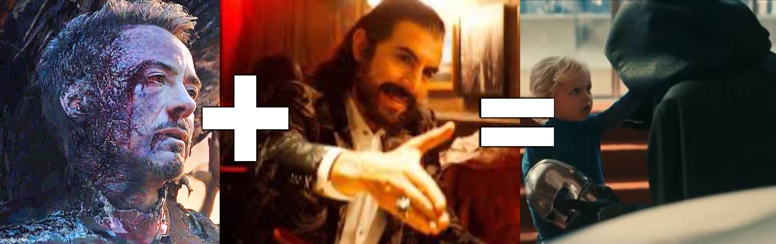 How Tony Stark becomes Victor Von Doom | +; = | image tagged in mcu,marvel,doomsday,endgame,tony stark,doom | made w/ Imgflip meme maker