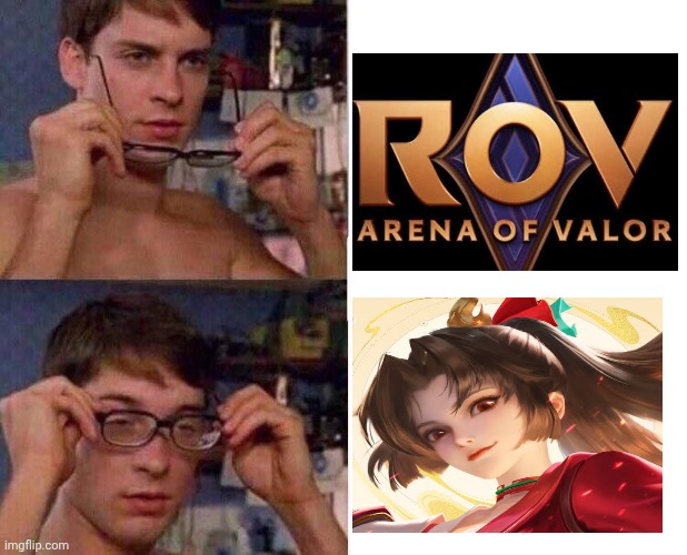 Pov:me with aov | image tagged in spiderman glasses | made w/ Imgflip meme maker