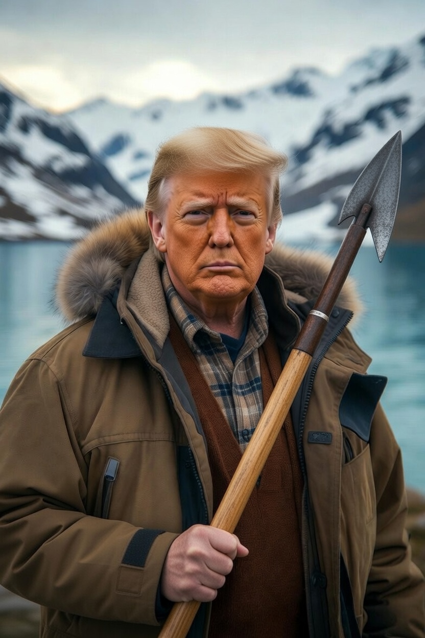 Donald Trump With Harpoon Blank Meme Template