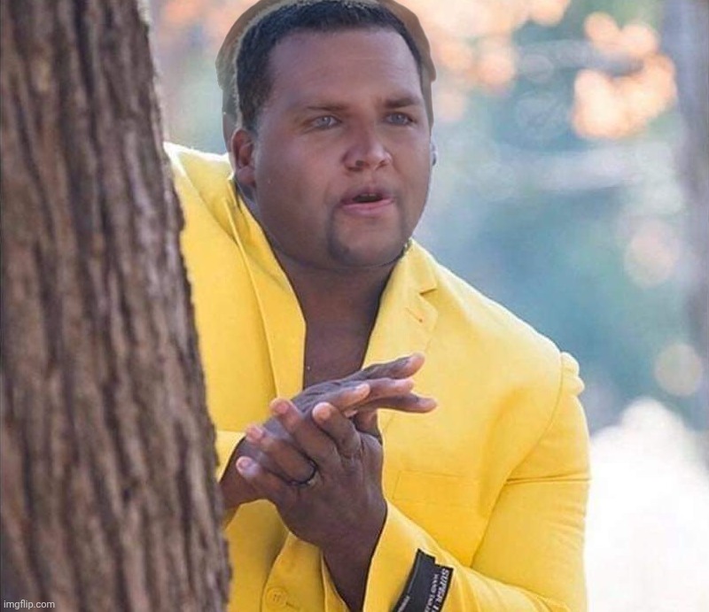 JD Vance getting hungry for some sofa lovin' | image tagged in yellow jacket man excited | made w/ Imgflip meme maker