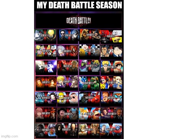 My Death Battle Season | image tagged in death battle,fan season | made w/ Imgflip meme maker