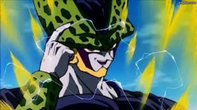 image tagged in super perfect cell think about it | made w/ Imgflip meme maker