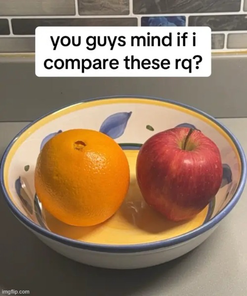 compare | image tagged in what | made w/ Imgflip meme maker