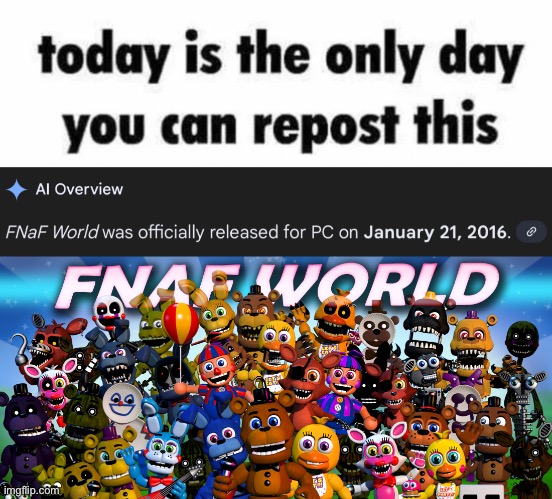 today is the only day you can repost this Blank Meme Template