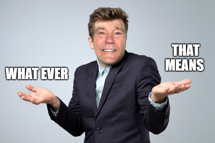 heck if I know | WHAT EVER THAT MEANS | image tagged in heck if i know | made w/ Imgflip meme maker