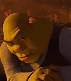 High Quality shrek suspicious smerk Blank Meme Template