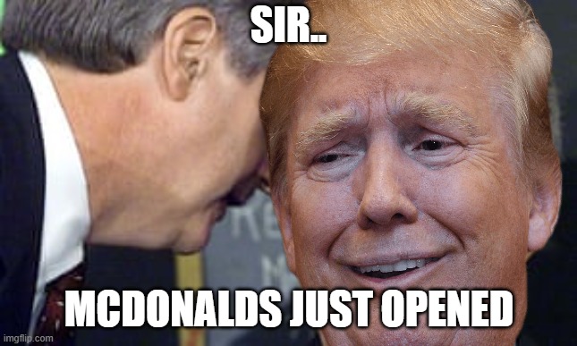 Mcdolands | SIR.. MCDONALDS JUST OPENED | image tagged in george bush 9/11 | made w/ Imgflip meme maker