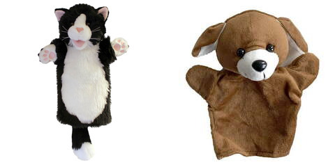 Cat and Dog Mexican Puppet Toys Blank Meme Template