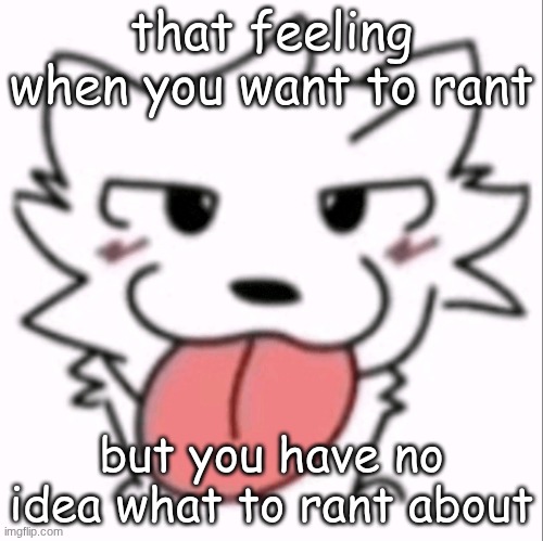 :p | that feeling when you want to rant; but you have no idea what to rant about | image tagged in p | made w/ Imgflip meme maker
