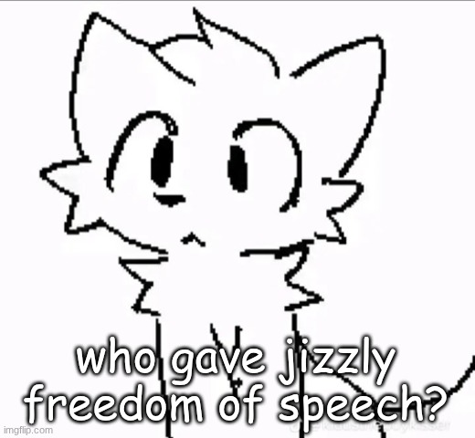 huh | who gave jizzly freedom of speech? | image tagged in huh | made w/ Imgflip meme maker