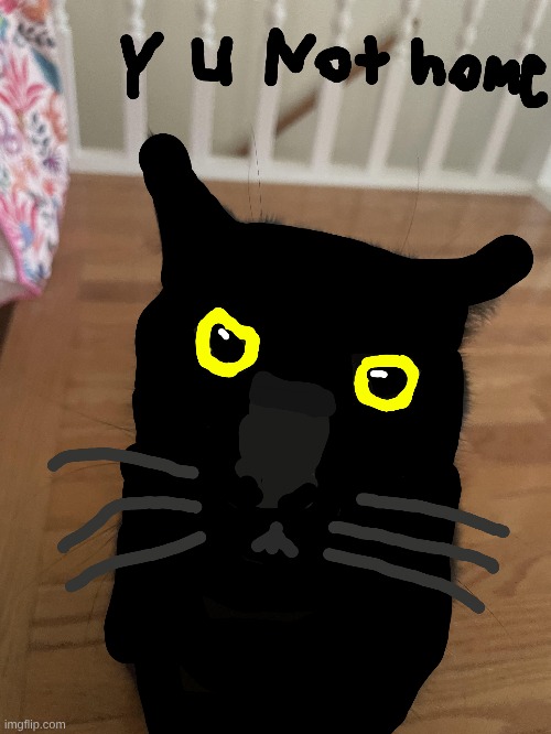 Why U Not Home? | image tagged in art | made w/ Imgflip meme maker