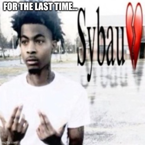 FOR THE LAST TIME… | image tagged in sybau | made w/ Imgflip meme maker