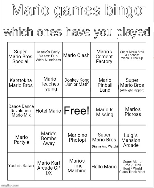 dare | image tagged in mario bingo | made w/ Imgflip meme maker