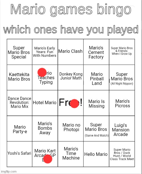now get ready to move your fingers! | image tagged in mario bingo | made w/ Imgflip meme maker