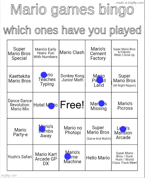 mario bingo | image tagged in mario bingo | made w/ Imgflip meme maker