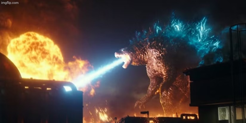 Godzilla Atomic Breath | image tagged in godzilla atomic breath | made w/ Imgflip meme maker