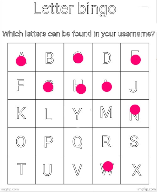 Letter bingo | image tagged in letter bingo | made w/ Imgflip meme maker