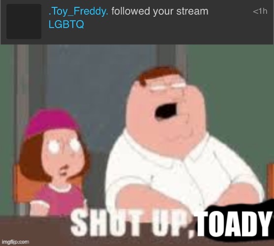 image tagged in shut up toady | made w/ Imgflip meme maker