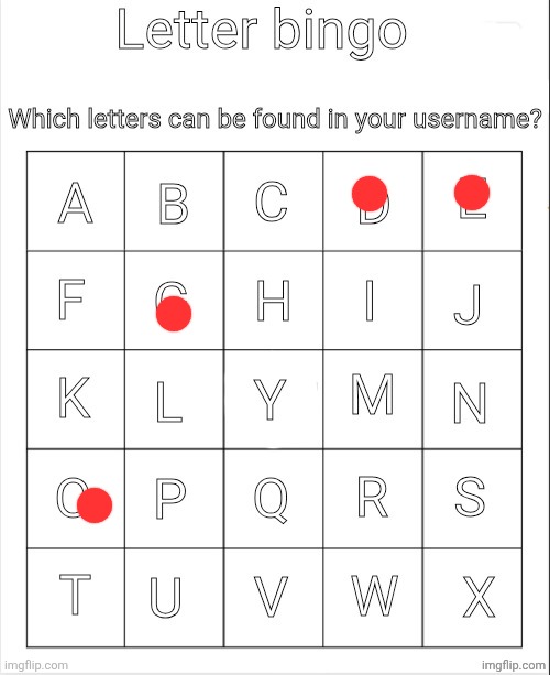 Letter bingo | image tagged in letter bingo | made w/ Imgflip meme maker