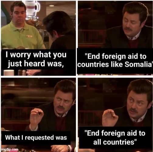 image tagged in foreign,ron swanson,countries | made w/ Imgflip meme maker