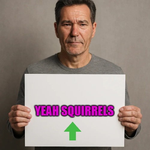 its a sign | YEAH SQUIRRELS | image tagged in its a sign | made w/ Imgflip meme maker