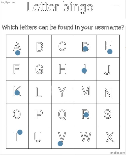 Letter bingo | image tagged in letter bingo | made w/ Imgflip meme maker