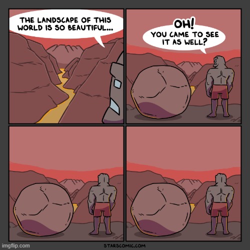 image tagged in stars,rock,landscape,beautiful,rocks,watching | made w/ Imgflip meme maker