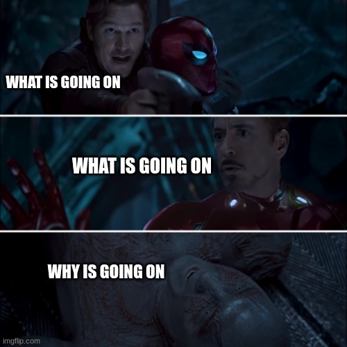 kinger be like | WHAT IS GOING ON; WHAT IS GOING ON; WHY IS GOING ON | image tagged in gamora where who and why | made w/ Imgflip meme maker