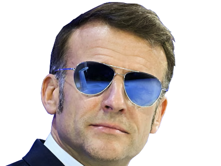 Sunglasses Macron Blank Meme Template