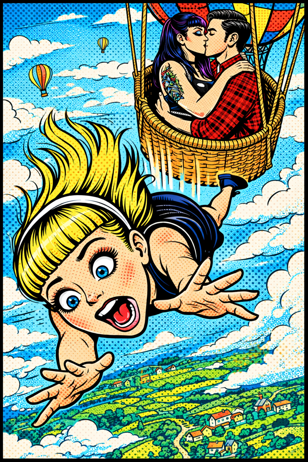 falling little girl Blank Meme Template