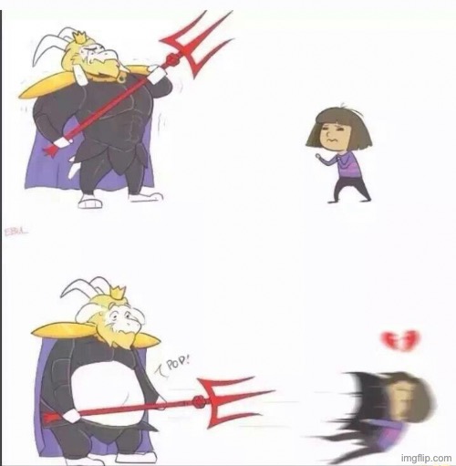 I mean… wouldn’t this technically be DR’s Asgore rather than UT Asgore? | made w/ Imgflip meme maker