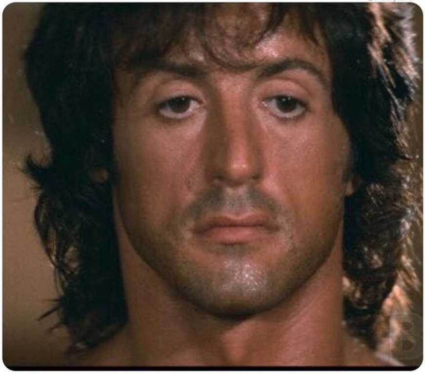 Rambo Rocky bored tired Blank Meme Template
