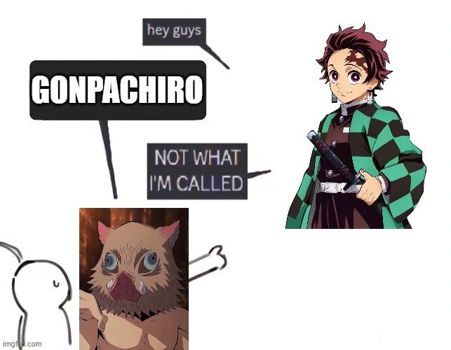 not what im called | GONPACHIRO | image tagged in not what im called | made w/ Imgflip meme maker
