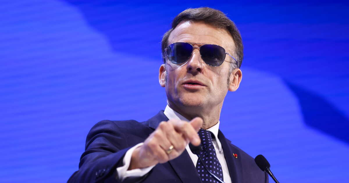 Macron sun glasses Blank Meme Template