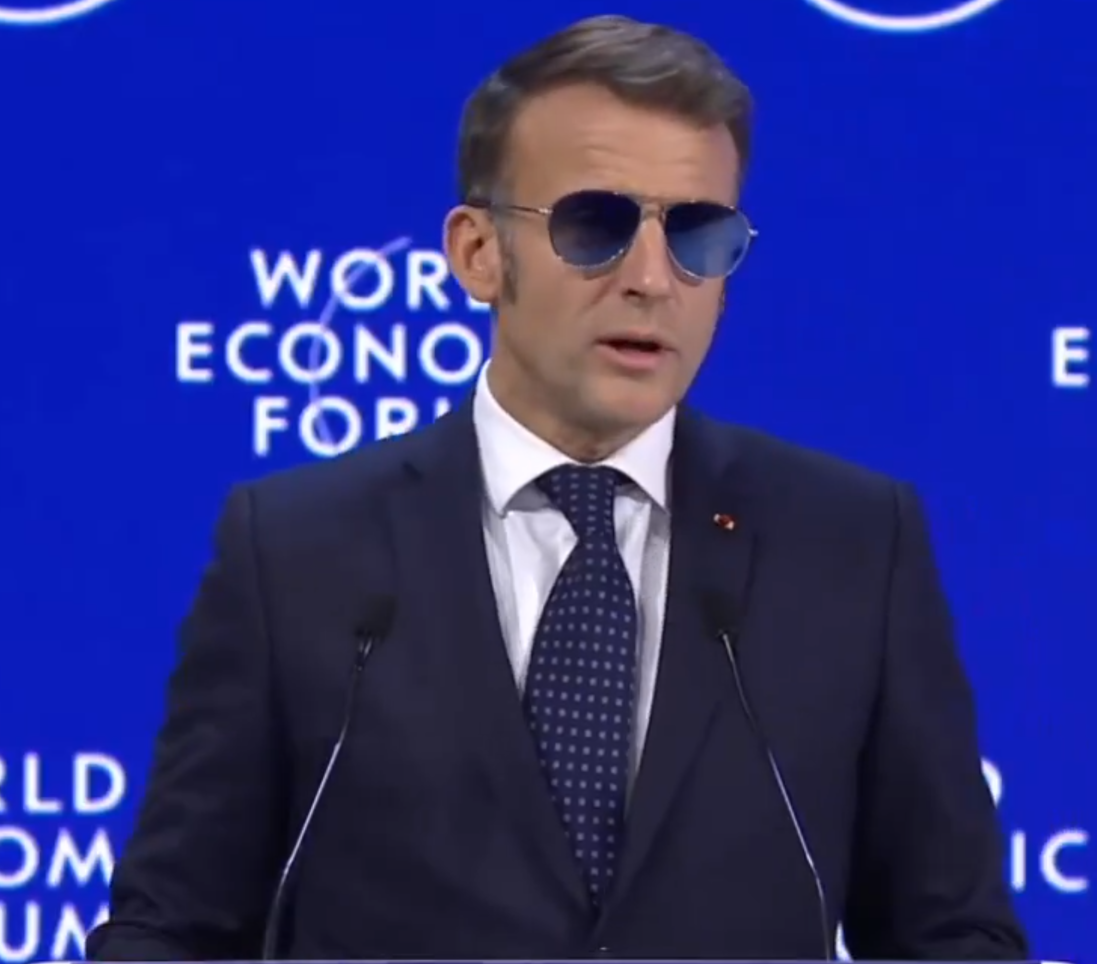High Quality Macron sunglasses Blank Meme Template