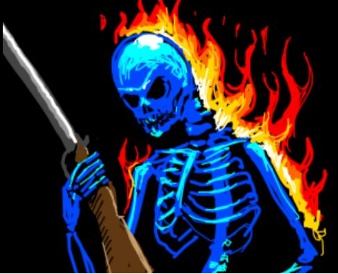 Shotgun skeleton Blank Meme Template