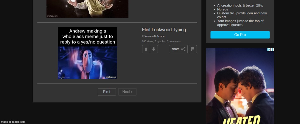 why is there yaoi on my screen | made w/ Imgflip meme maker