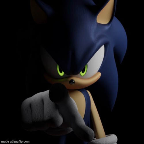 sonic pointing at you | image tagged in sonic pointing at you | made w/ Imgflip meme maker