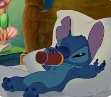 stitch drinking coffee Blank Meme Template