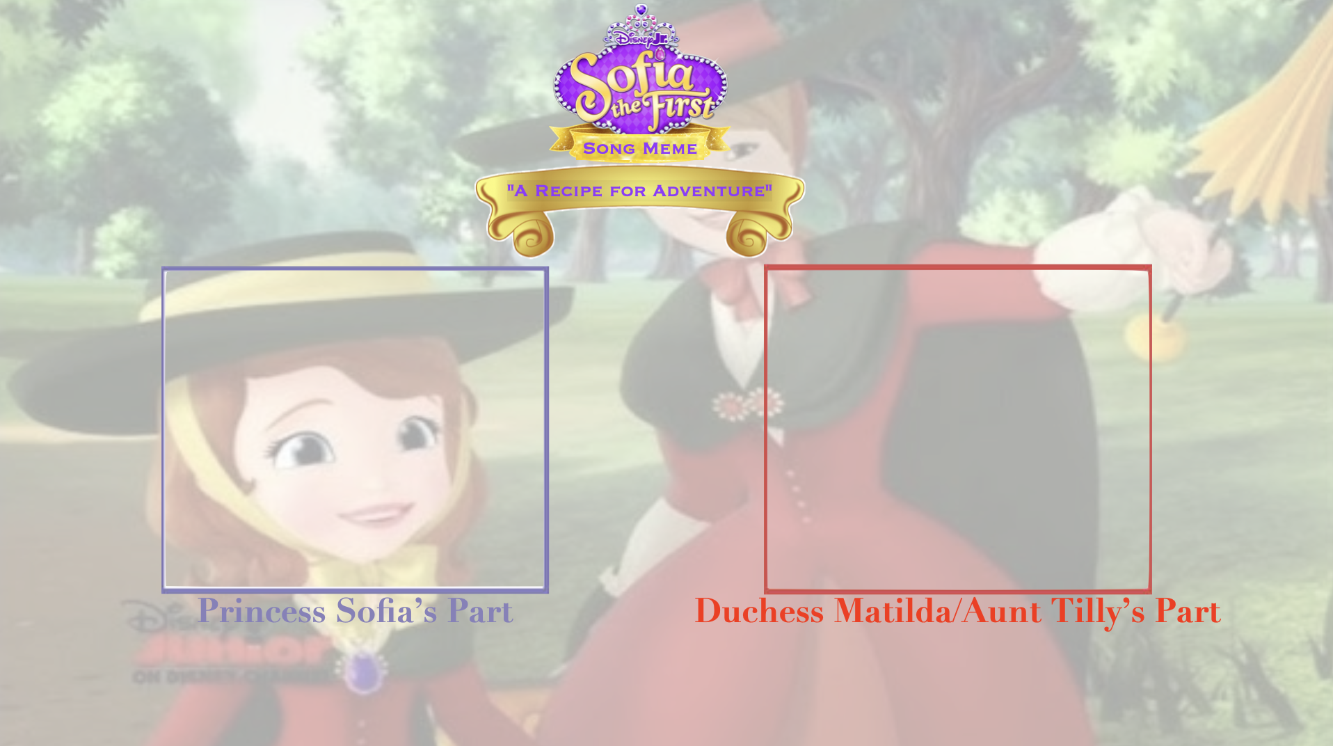 STF - A Recipe for Adventure: Song Meme Blank Meme Template
