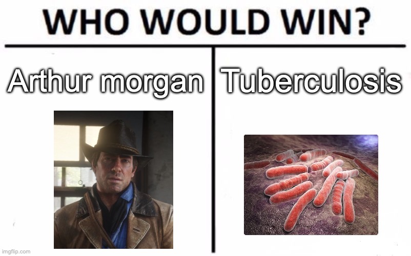 Who Would Win? Meme | Arthur morgan; Tuberculosis | image tagged in memes,who would win | made w/ Imgflip meme maker