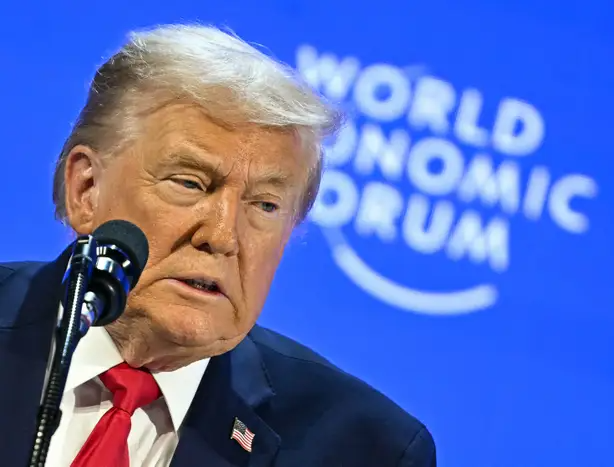 Donald Trump at Davos Blank Meme Template