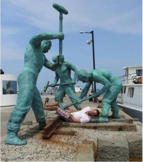 statues' revenge | image tagged in statues' revenge | made w/ Imgflip meme maker