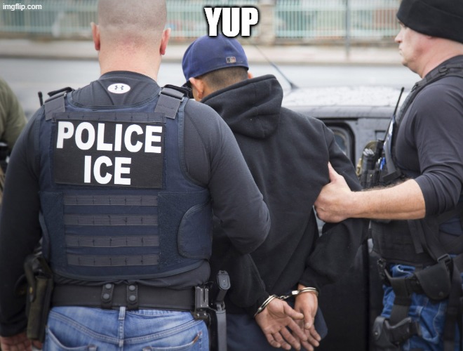 CRIMMIGRANT DEPORTATION | YUP | image tagged in crimmigrant deportation | made w/ Imgflip meme maker