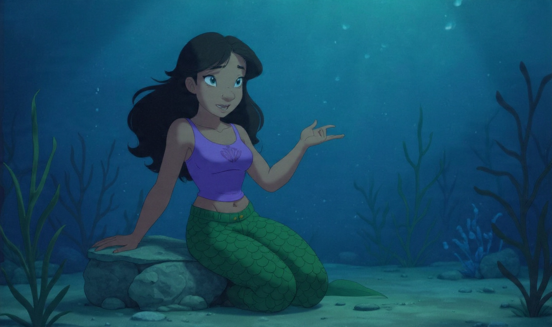 Nani Pelekai and Ariel Fusion Blank Meme Template